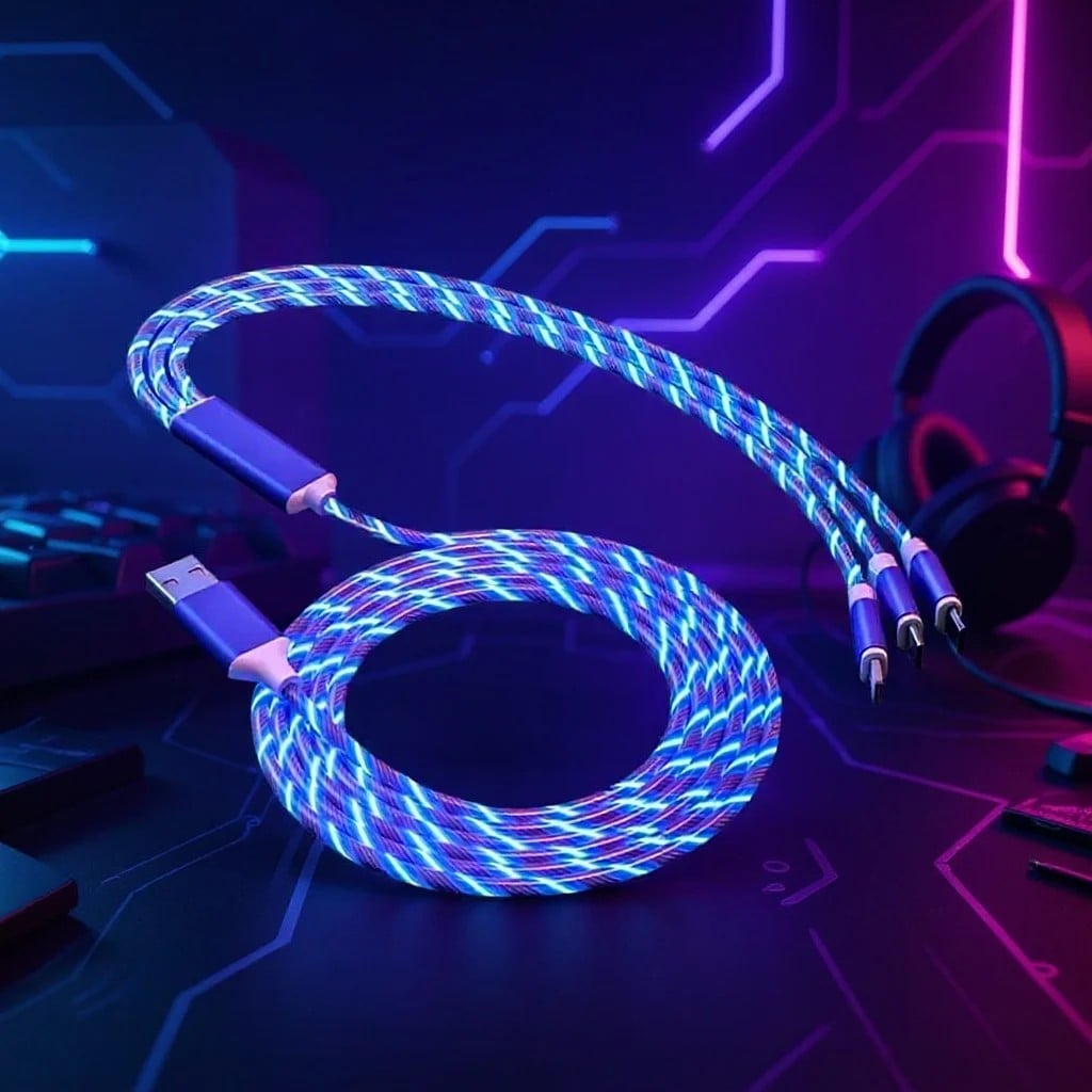 ⚡Wartościowy prezent – kabel ładujący 120W LED USB-C