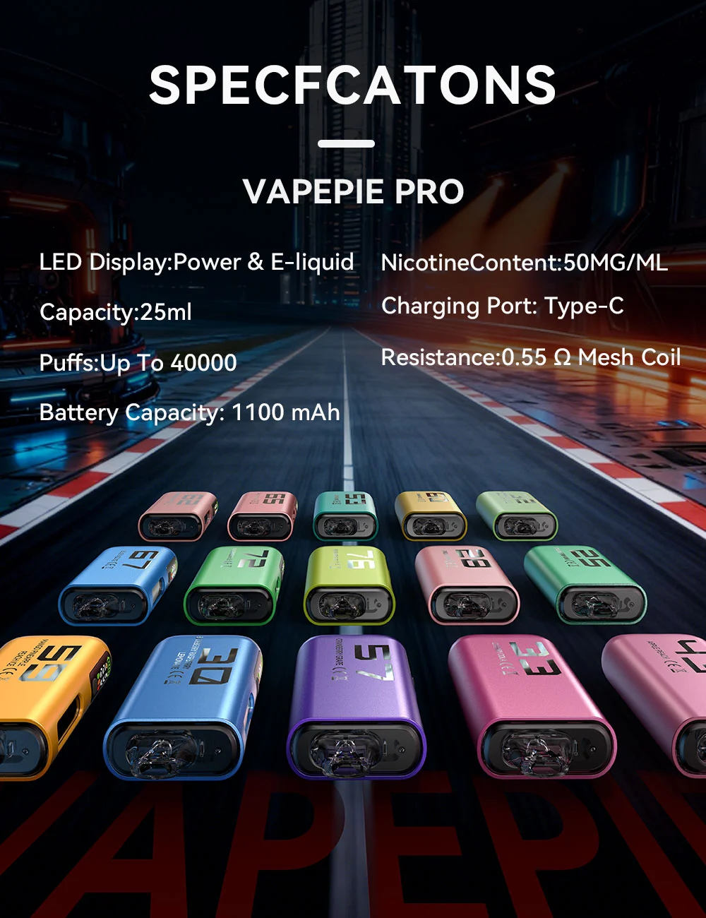 Vapepie Max 40000 Puffs Disposable E-Cigarette | Visible E-Liquid Window and Long-Lasting Performance