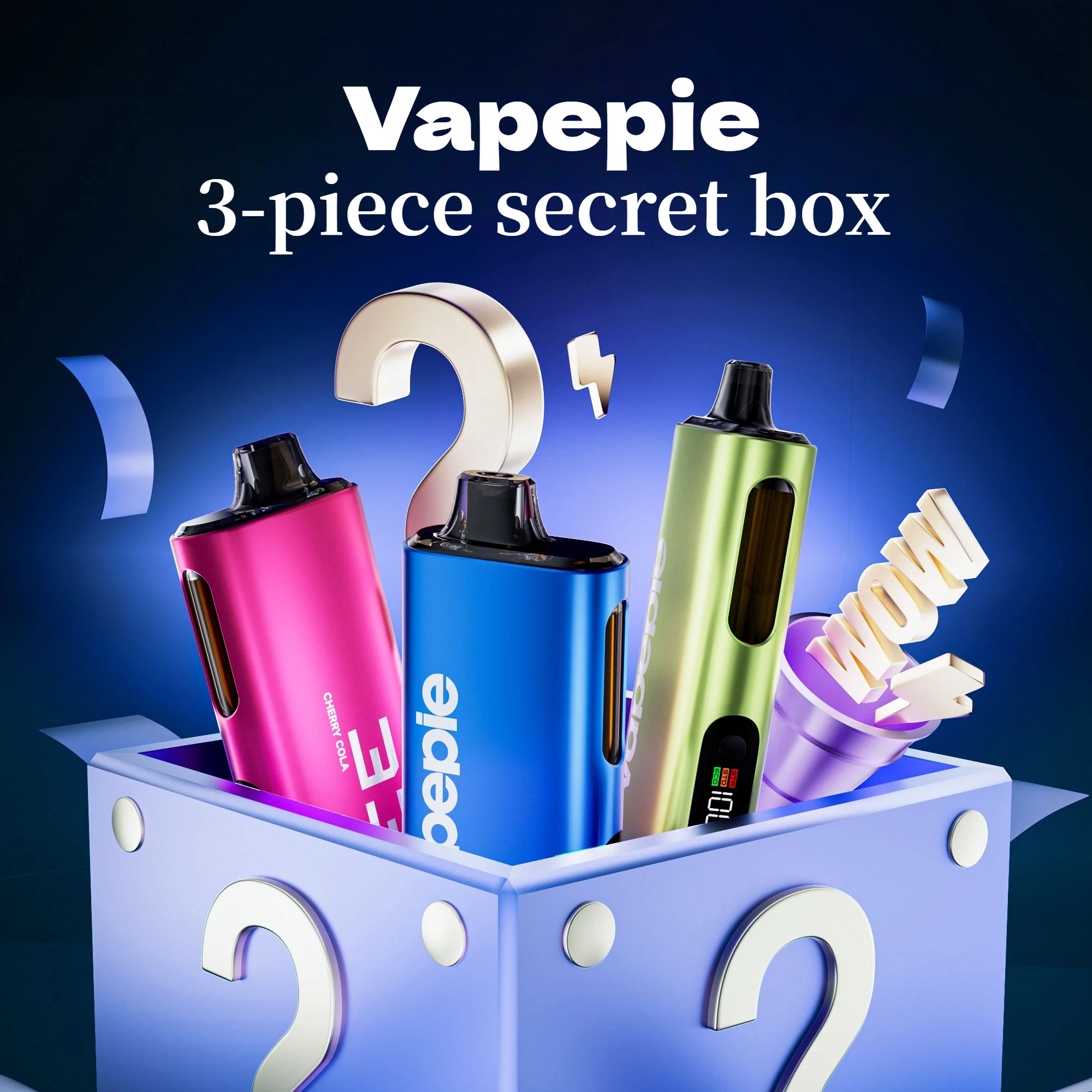 🎁3 Pack Mystery Box – VAPEPIE Max 40000 PUFFS Surprise Bundle