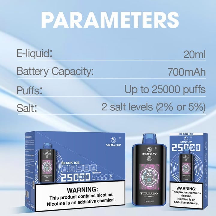 Movkin Tornado 25000 Vape - Smart Display and Best Flavors