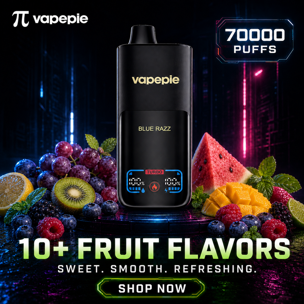 Vapepie MAX 70000 puffs Rechargeable Disposable Vape - A variety of flavors available
