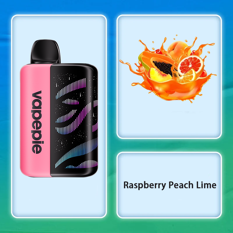 Raspberry Peach Lime Flavor Vape | Vapepie 35000 Puffs Galactic Gleam