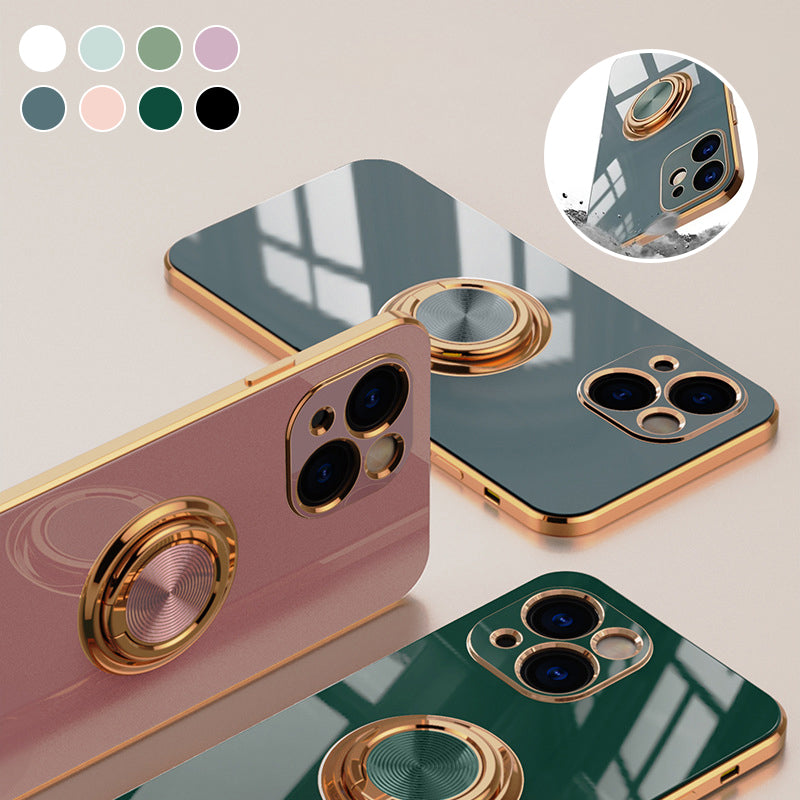 Plated Case with Ring For iPhone