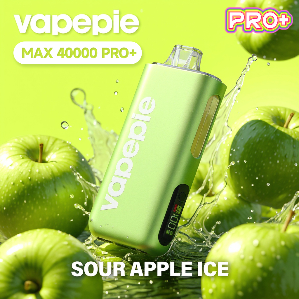 Kyselé jablečný led- ✨VAPEPIE MAX 40000 PUFFS PRO