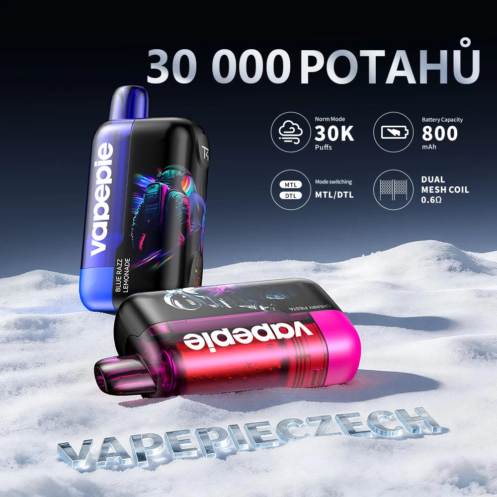 🧑‍🚀✨VAPEPIE Ultra Phantom 30000 PUFFS (Speciální edice barevného LED displeje)