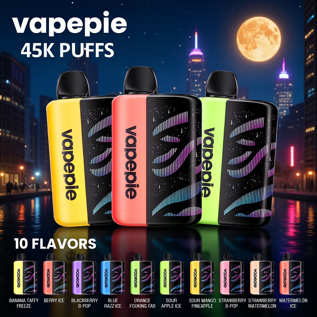 💎Vapepie Galactic Gleam 45000 PUFFS - Nejnovější model LED dýchací světelný displej
