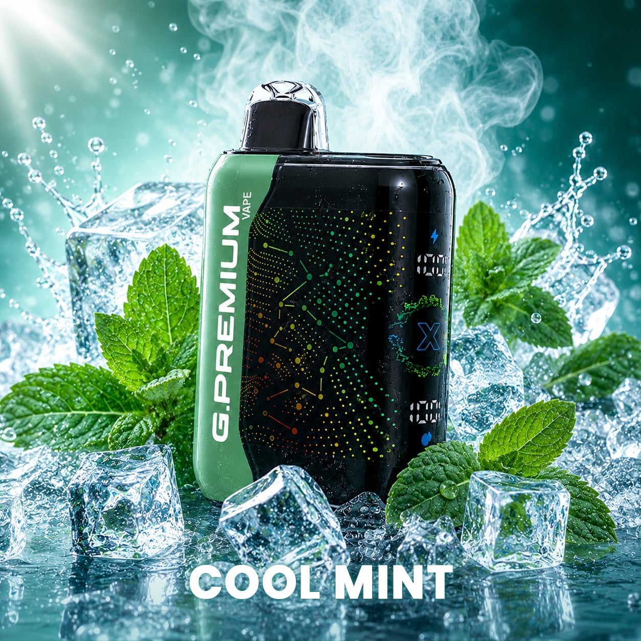 Nejsilnější upgrade! G.PREMIUM Jednorázové Vape 60 000 potahů – Ledová máta a Tradiční tabák
