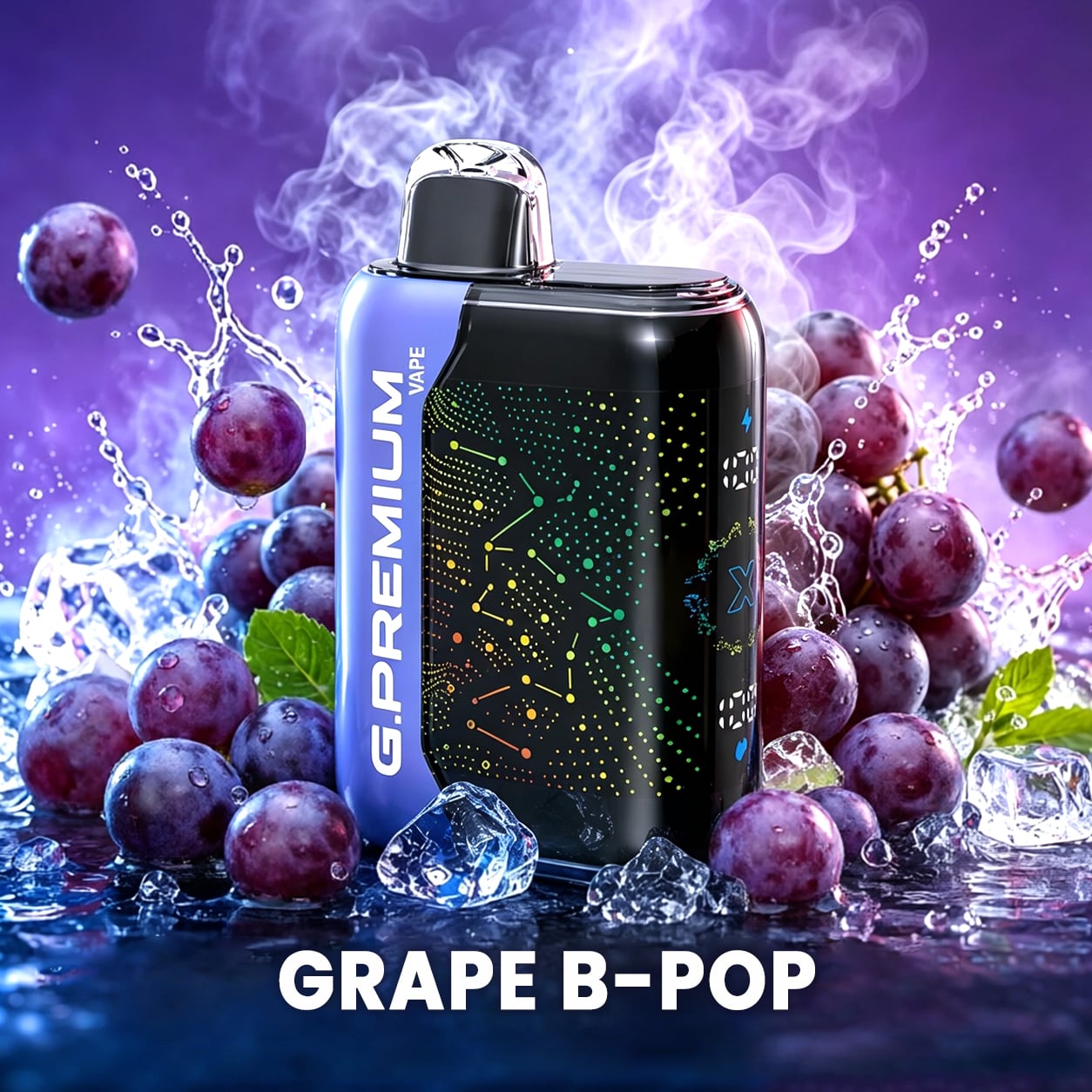 Nejsilnější upgrade! G.PREMIUM Jednorázové Vape 60 000 potahů – Ledová máta a Tradiční tabák