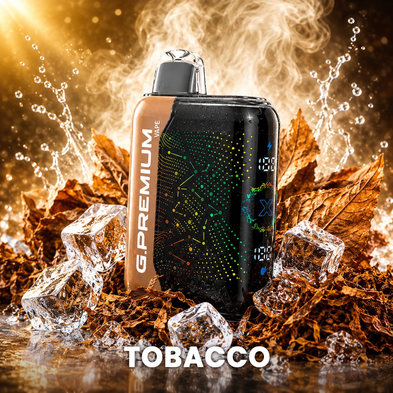 Nejsilnější upgrade! G.PREMIUM Jednorázové Vape 60 000 potahů – Ledová máta a Tradiční tabák