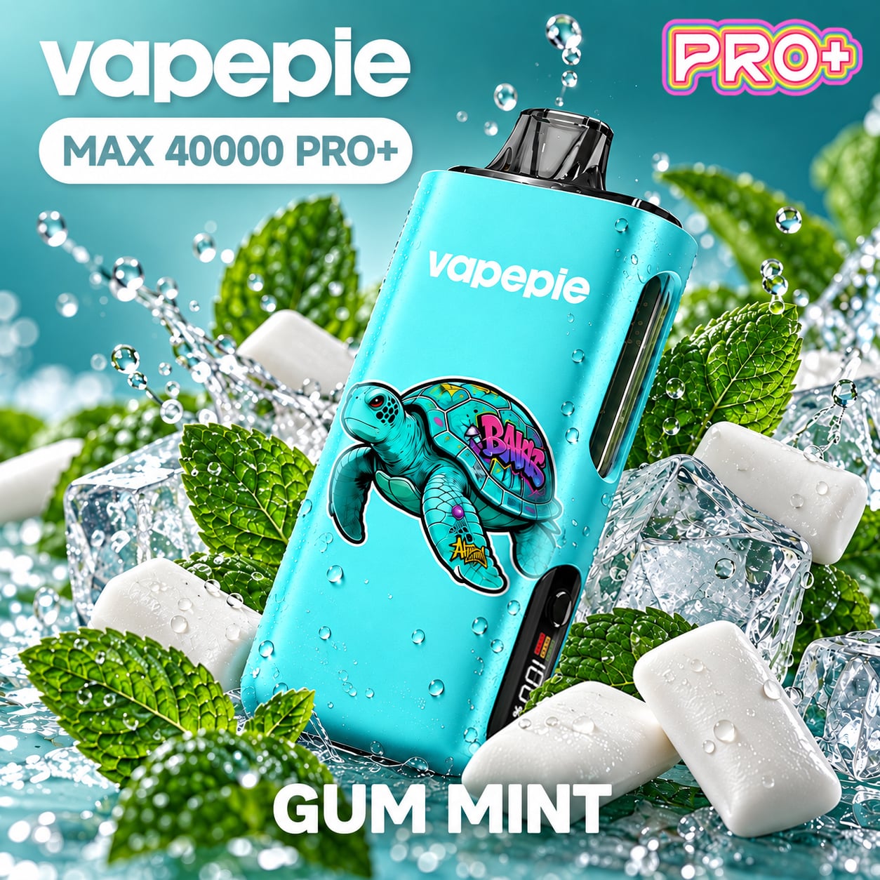 Mátová žvýkačka & VAPEPIE MAX 40 000 Potahů PRO+