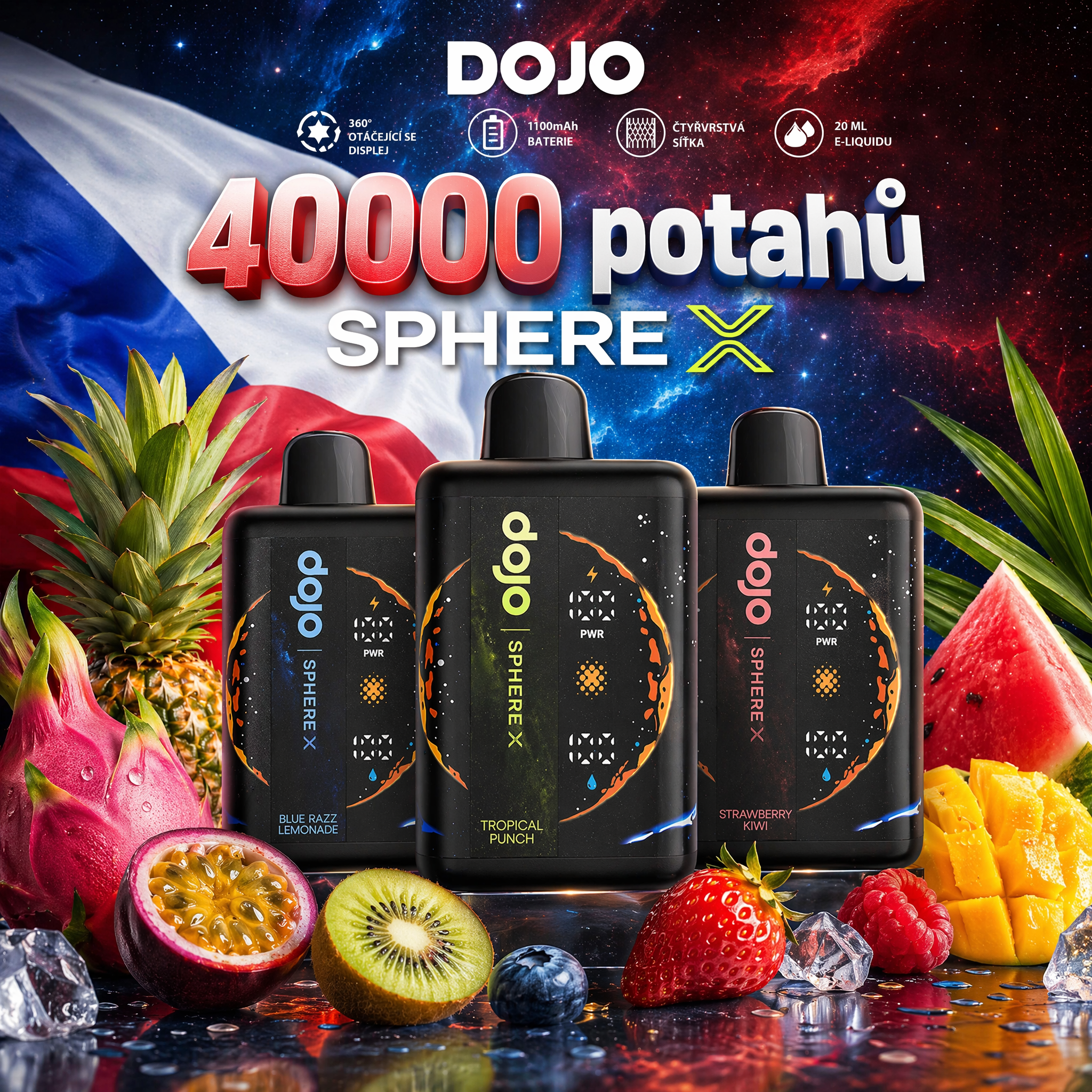Dojo Sphere X 40000 potahů, vysoký výkon, limitovaná edice Vape – Speciální edice