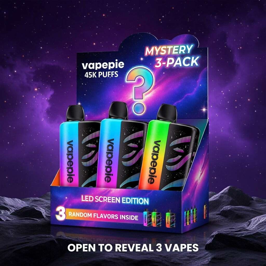 3 db🎁Mystery Box🎁 – titokzatos ajándékodat🔥Vapepie Galactic Gleam 45000 PUFFS