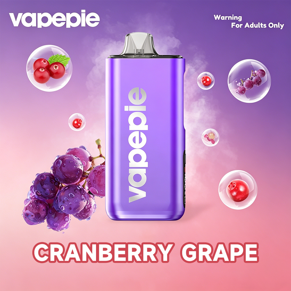 Vörösáfonya-szőlő íz & VAPEPIE Max 40000 PUFFS PRO+