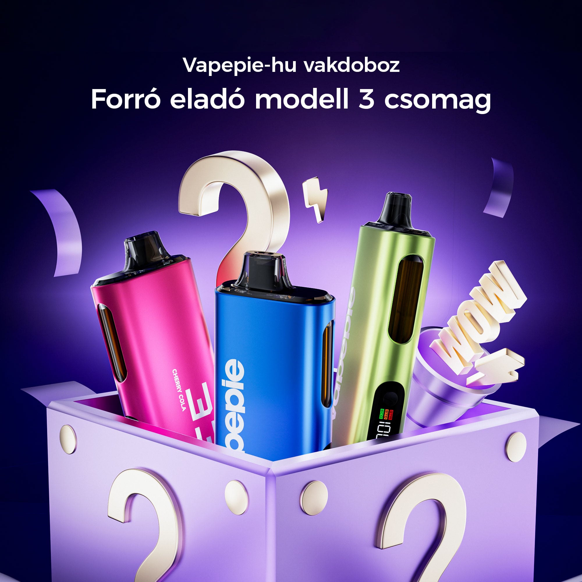 🎁3 darabos meglepetésdoboz---VAPEPIE Max 40000 PUFFS