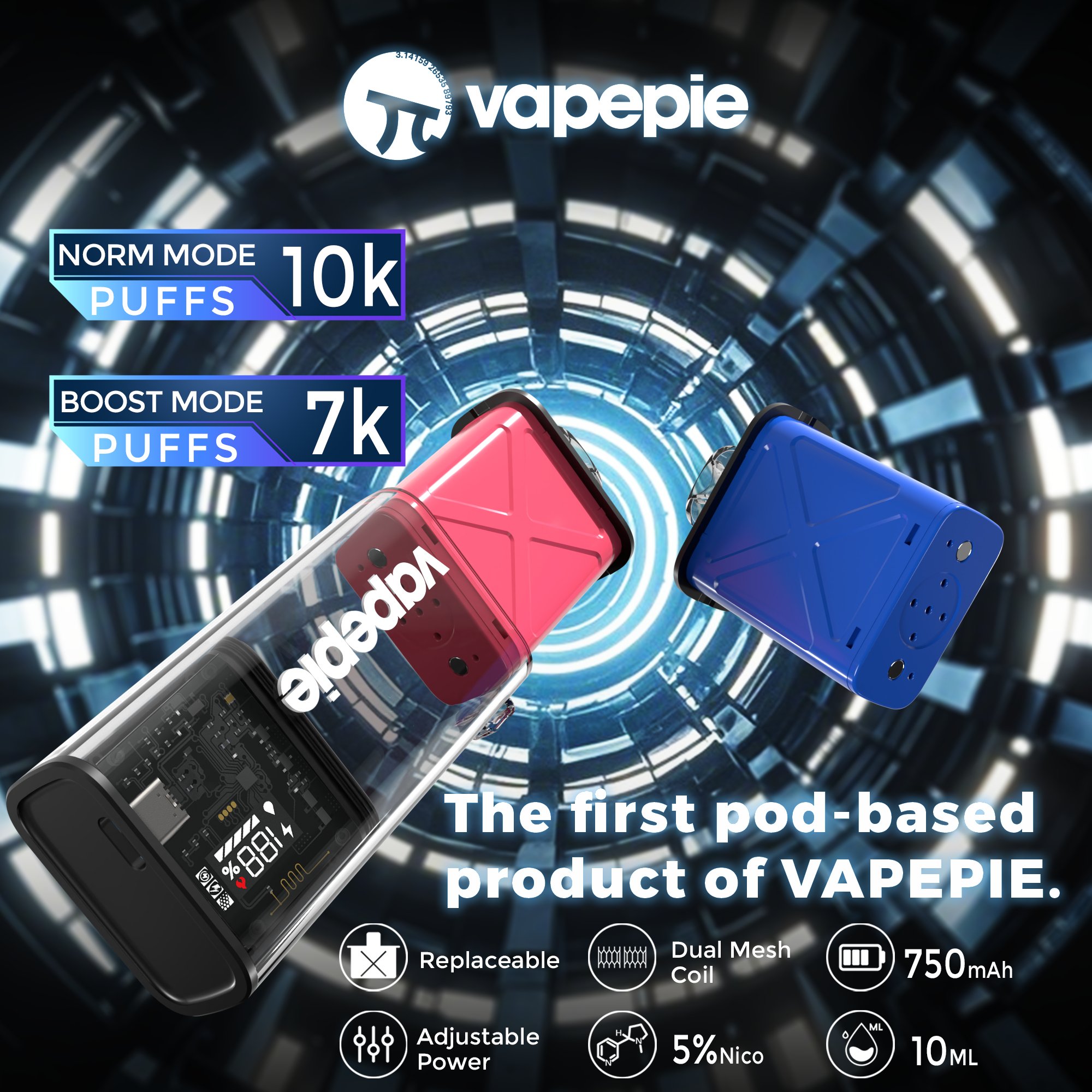 【USA】Vapepie FlexSwitch 10000 Puff Vape | U.S. Warehouse Fast Delivery