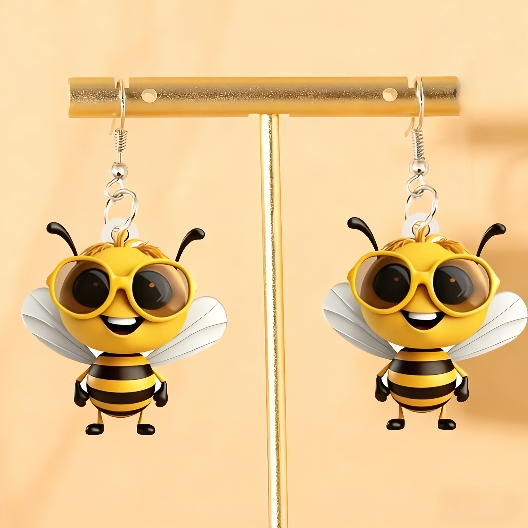 🐝 Cute Sunshades Bee Earrings