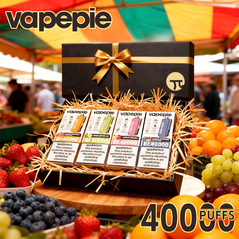 VAPEPIE Max 40000 šluků – jednorázová e-cigareta 50 mg s LED displejem