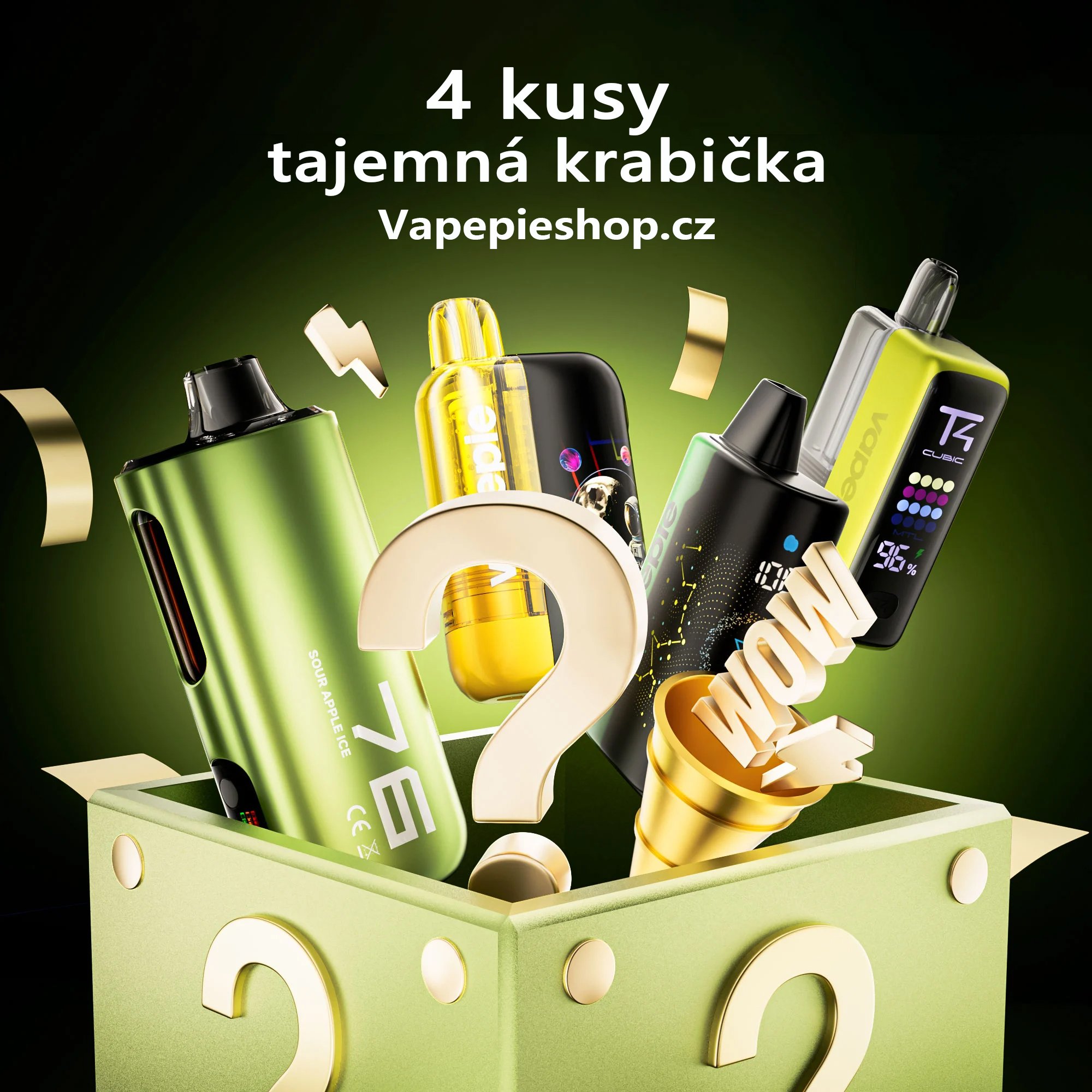 Sada 4 kusů - Náhodný výběr z celé řady VAPEPIE– žáde opakování!