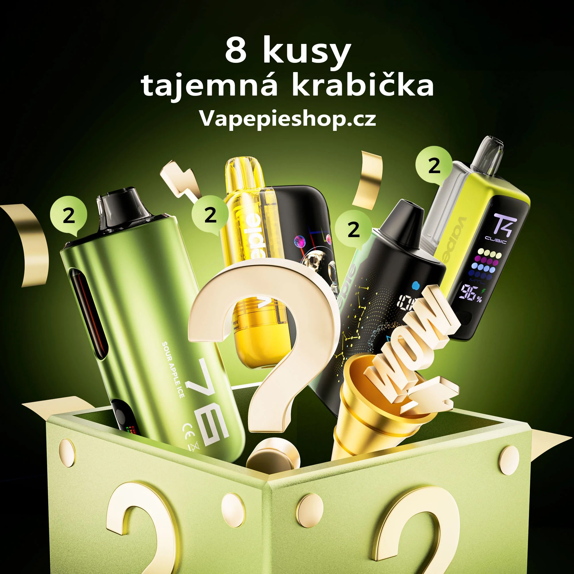 Sada 8 kusů - Náhodný výběr z celé řady VAPEPIE– žáde opakování!