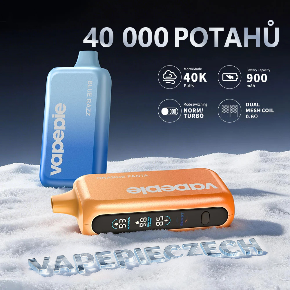 🌳VAPEPIE GHOST AIR 40000 Puffs – Nejnovější design – možnost skrýt kouř
