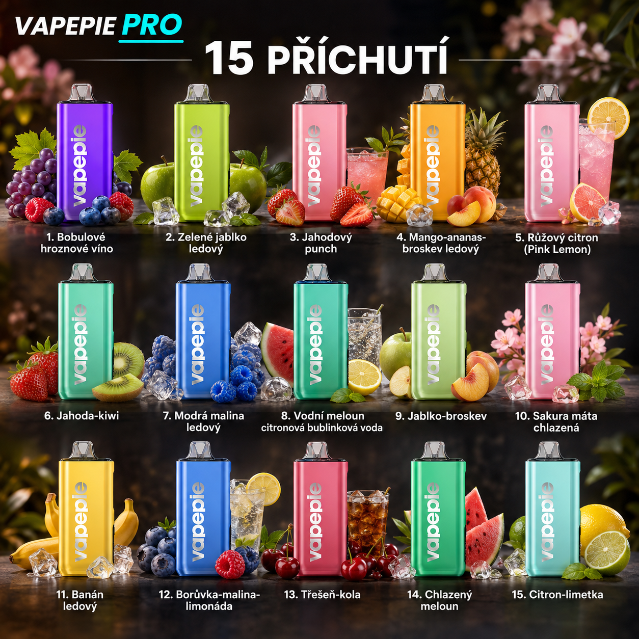 VAPEPIE MAX 40000 potahů PRO – Vylepšená Jednorázová E-Cigareta 2026