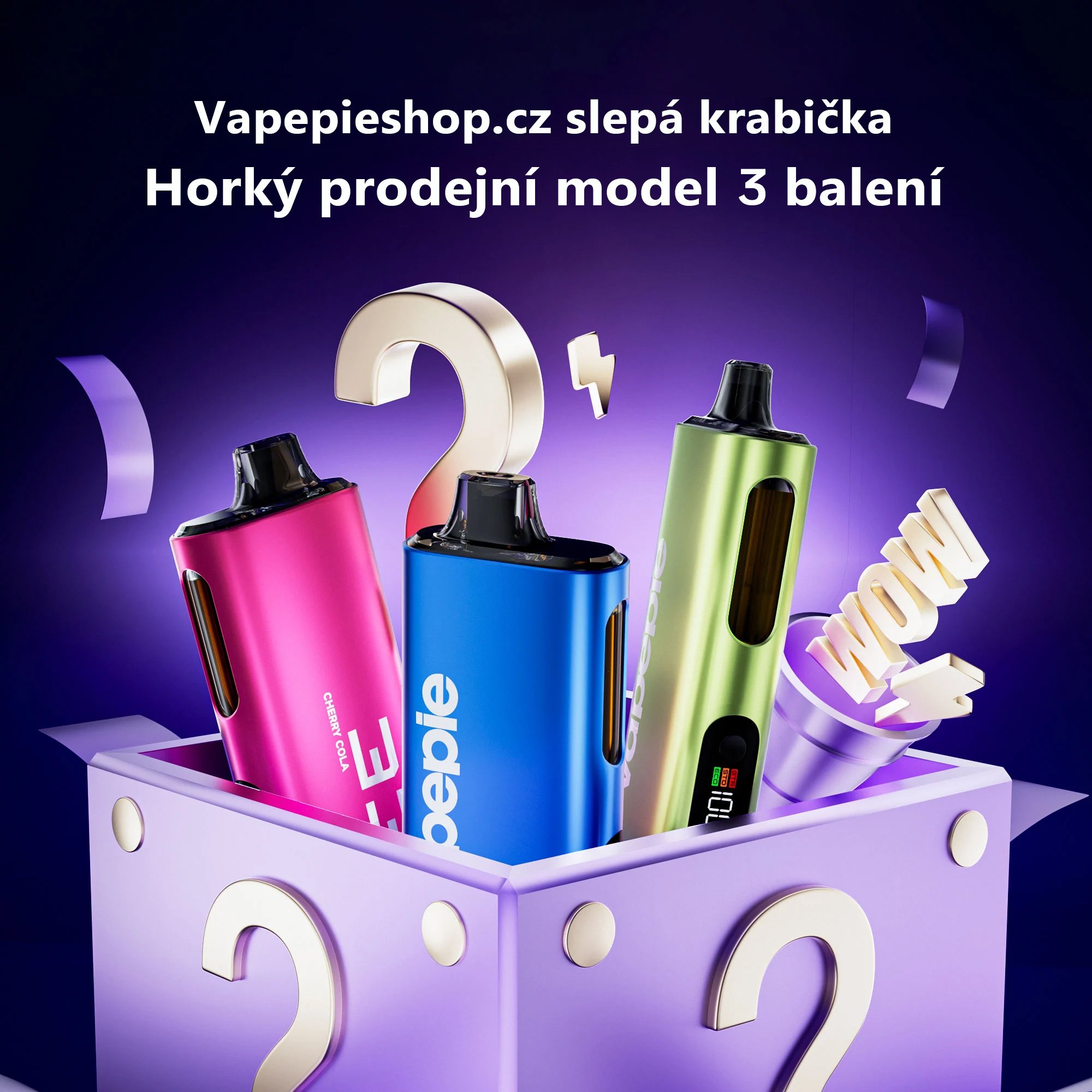 3 ks🔥Tajemná příchuť – žáde opakování! | VAPEPIE Max 40000PUFFS