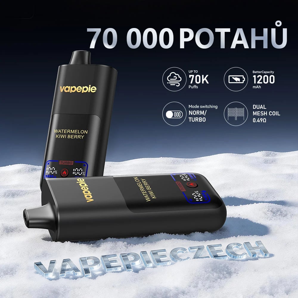 VAPEPIE Mega 70000 PUFFS – Obří oblaka a dlouhotrvající výkon
