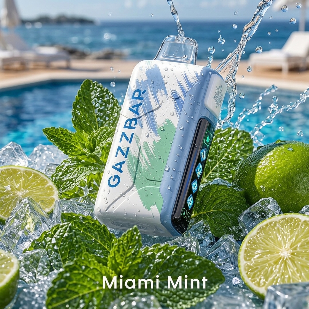 GAZZBAR ICE GOD Miami máta – příchuť