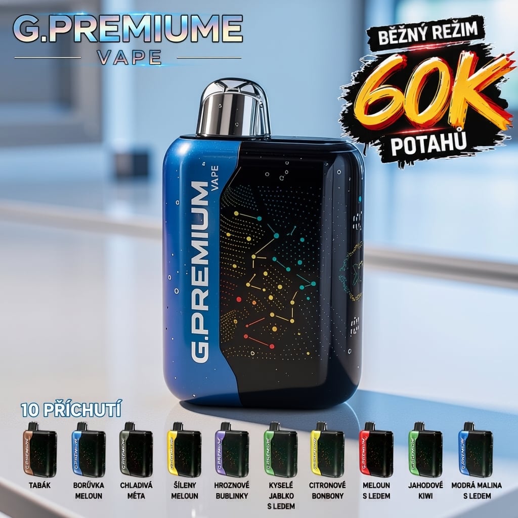 GEEK BAR.PREMIUM X 60 000 potahů（5%） | Ledová máta & Klasický tabák
