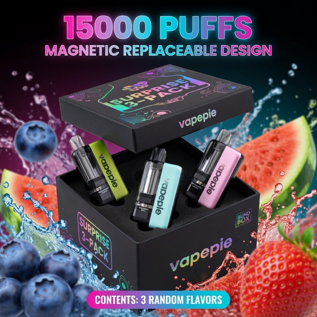 3 ks🎁Mystery Box🎁 | TK × VAPEPIE Ultra X 15000 PUFFS