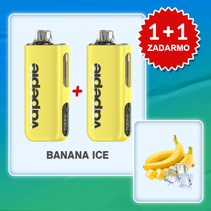 💥Akcia 1+1 ZADARMO!🔥Banán Ledený & VAPEPIE Max 40000 PUFFS