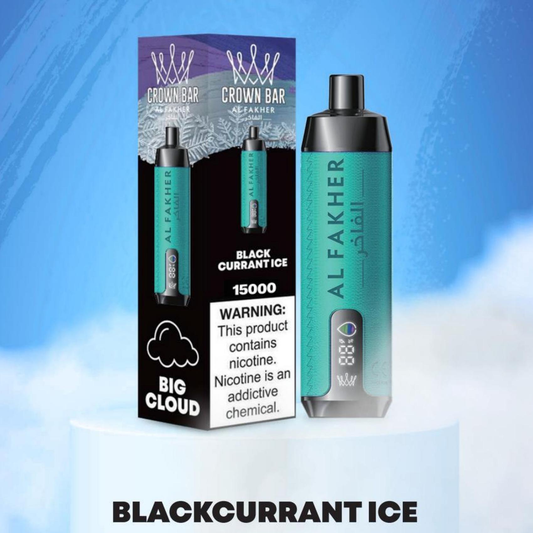 BLACKCURRANT ICE🔥 AL FAKHER 15000 Puff – S integrovanými efektmi hookah! Zažite skutočný zážitok ako z tradičnej hookah!
