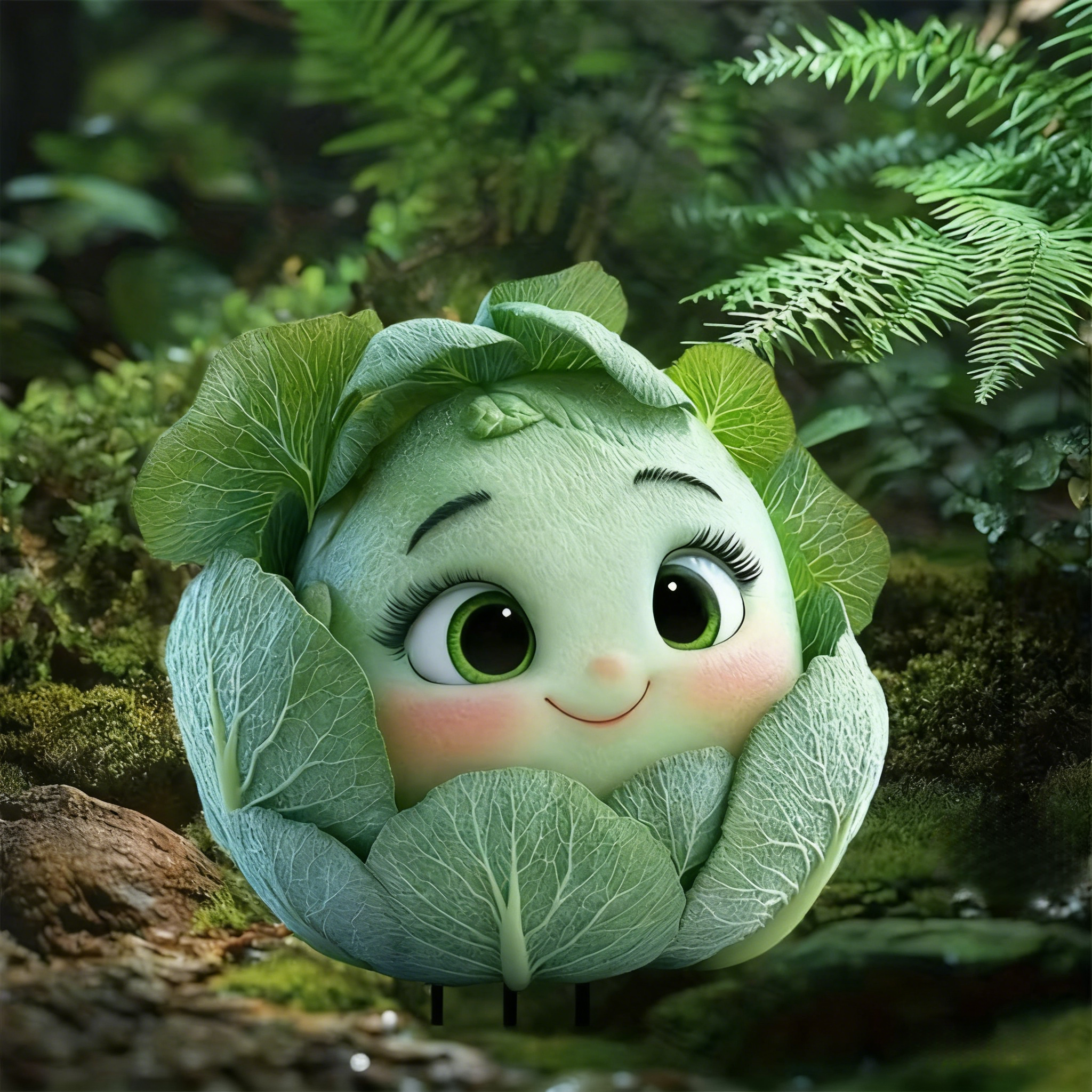 🥬 Cute Cabbage Garden Stake Decoration