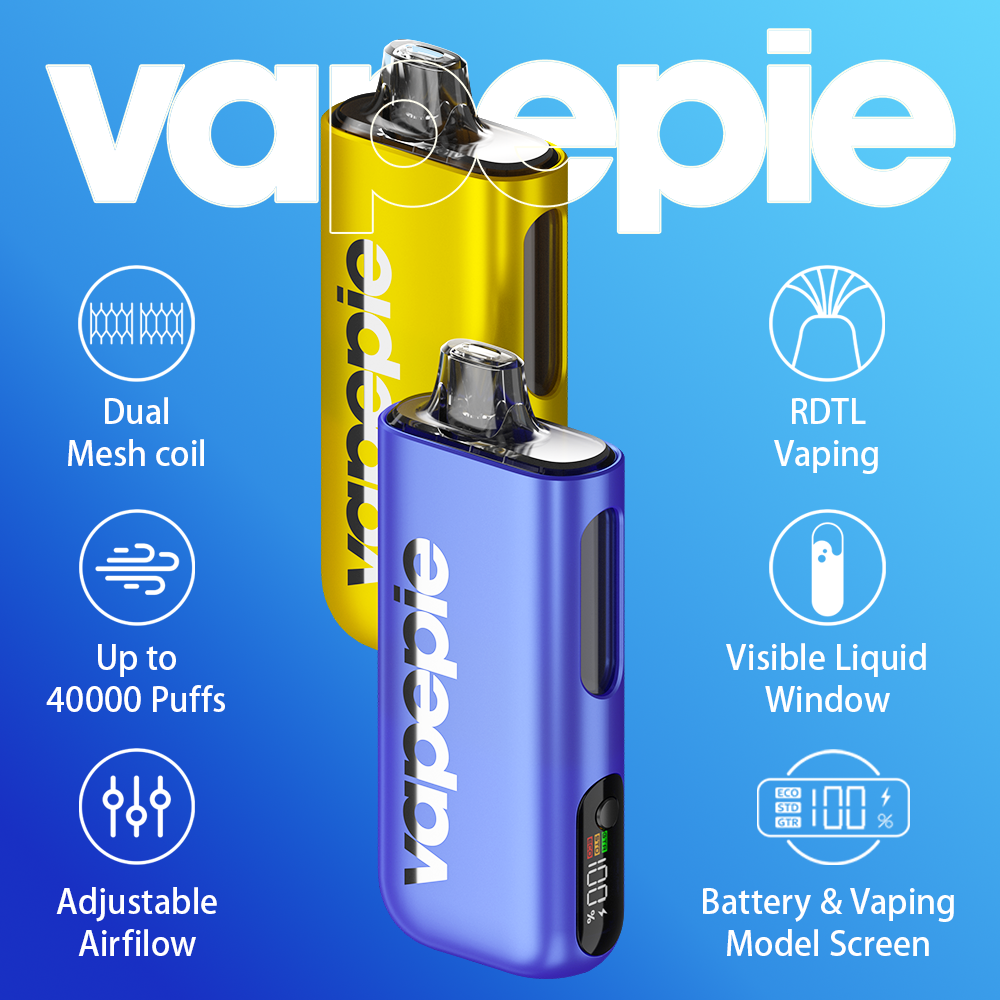 Apă carbogazoasă cu pepene verde și lămâie & VAPEPIE Max 40000 PUFFS