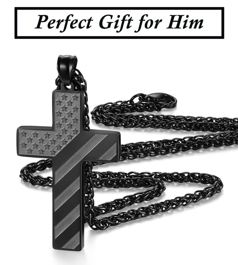 🔥LAST DAY 49% OFF -  50K+ SOLD! Almost Gone-💥Flag Cross Necklace