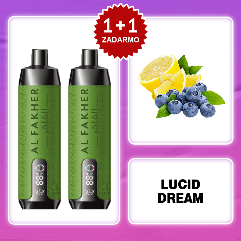 LUCID DREAM🔥 AL FAKHER 15000 Puff – S integrovanými efektmi hookah! Zažite skutočný zážitok ako z tradičnej hookah!