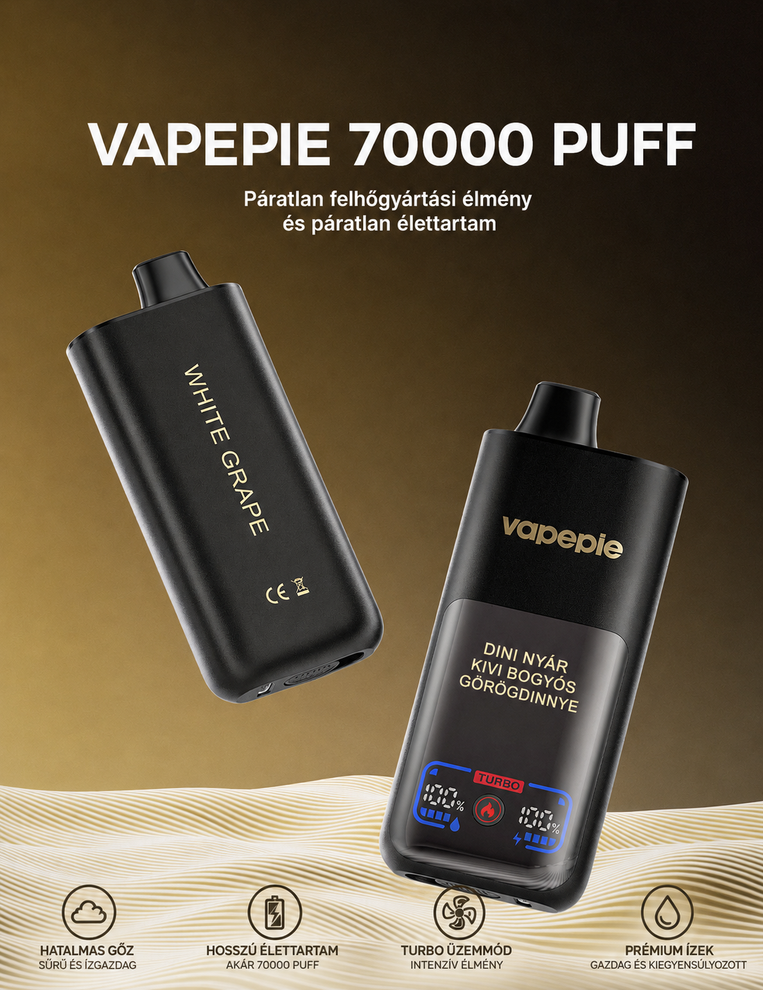 Ekran LED urządzenia VAPEPIE MEGA