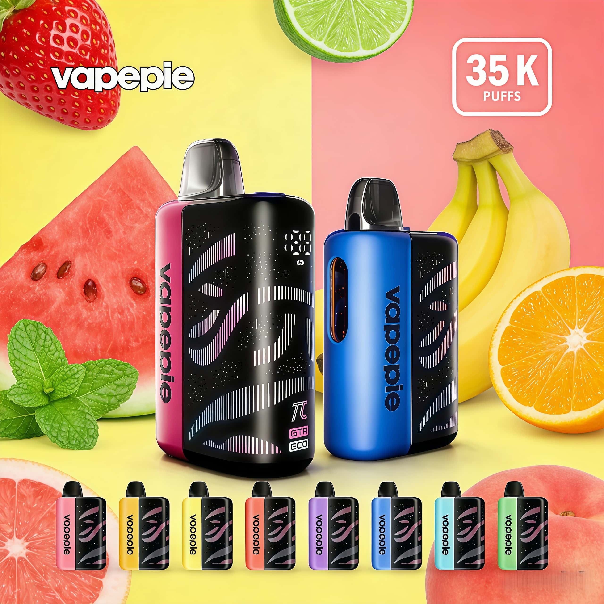 VapePie Galactic Gleam 35000 PUFFS Rechargeable Disposable Vape - A variety of flavors available