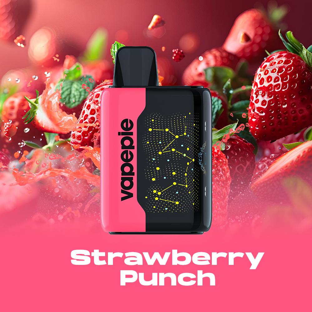 STRAWBERRY PUNCH - VAPEPIE 25000 PUFFS - Star Sky Curved Screen