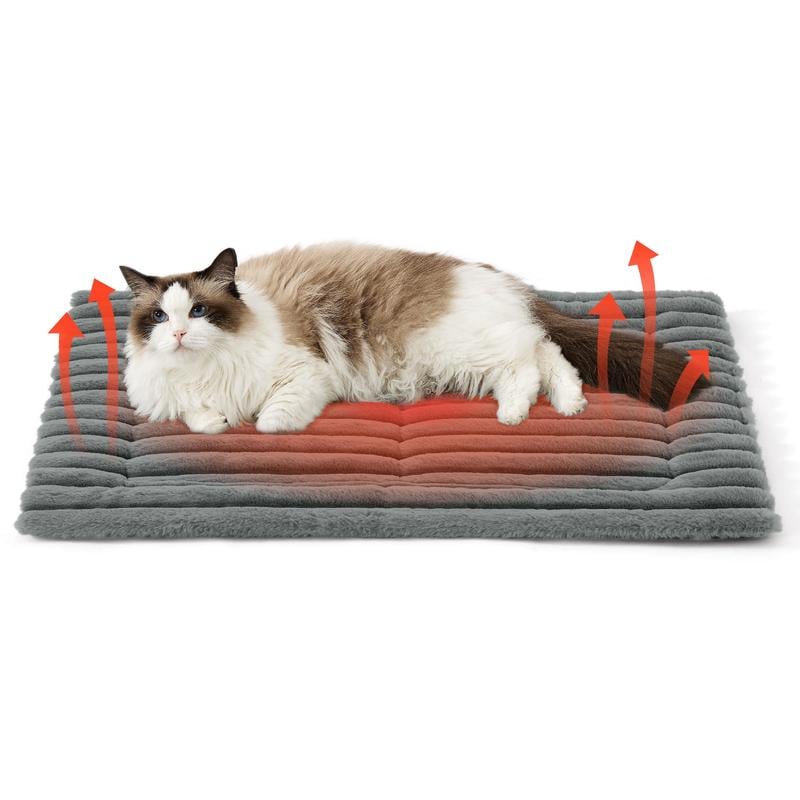 Self-Warming Pet Bed Pad – No Electricity Thermal Heating Mat for Cats & Small Dogs, Non-Slip & Washable (Indoor & Outdoor)
