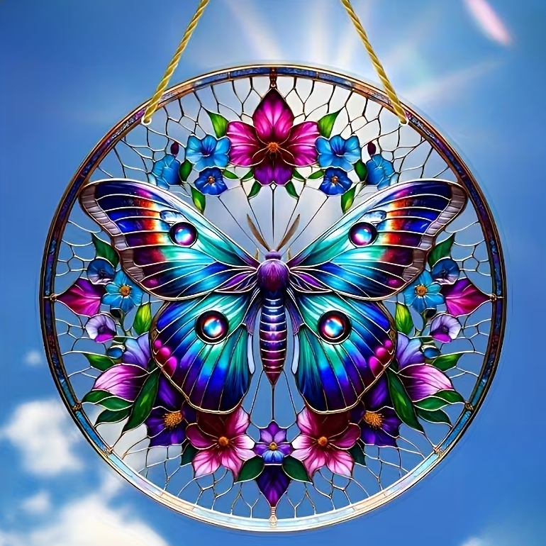 🦋✨ Radiant Butterfly Bloom Suncatcher
