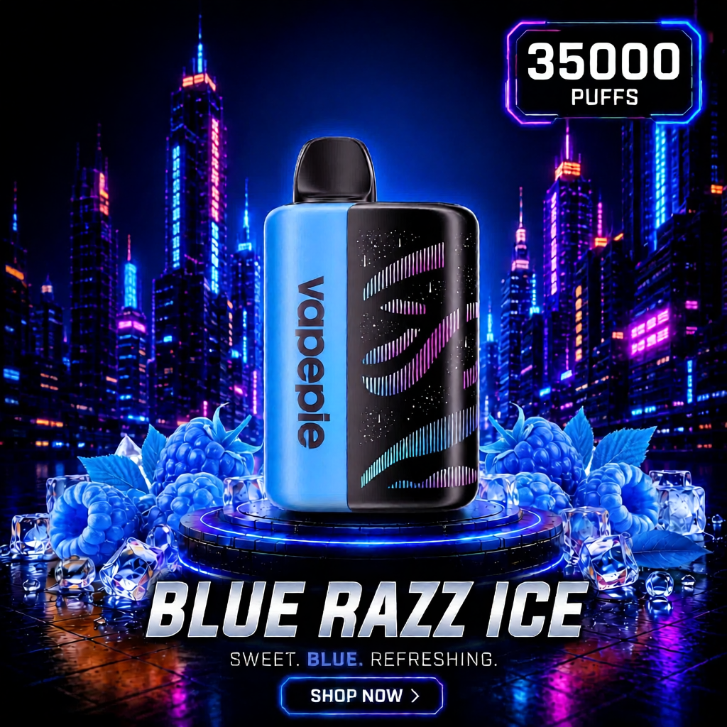 Blue Razz Ice | 35000 Puffs Rechargeable Disposable Vape