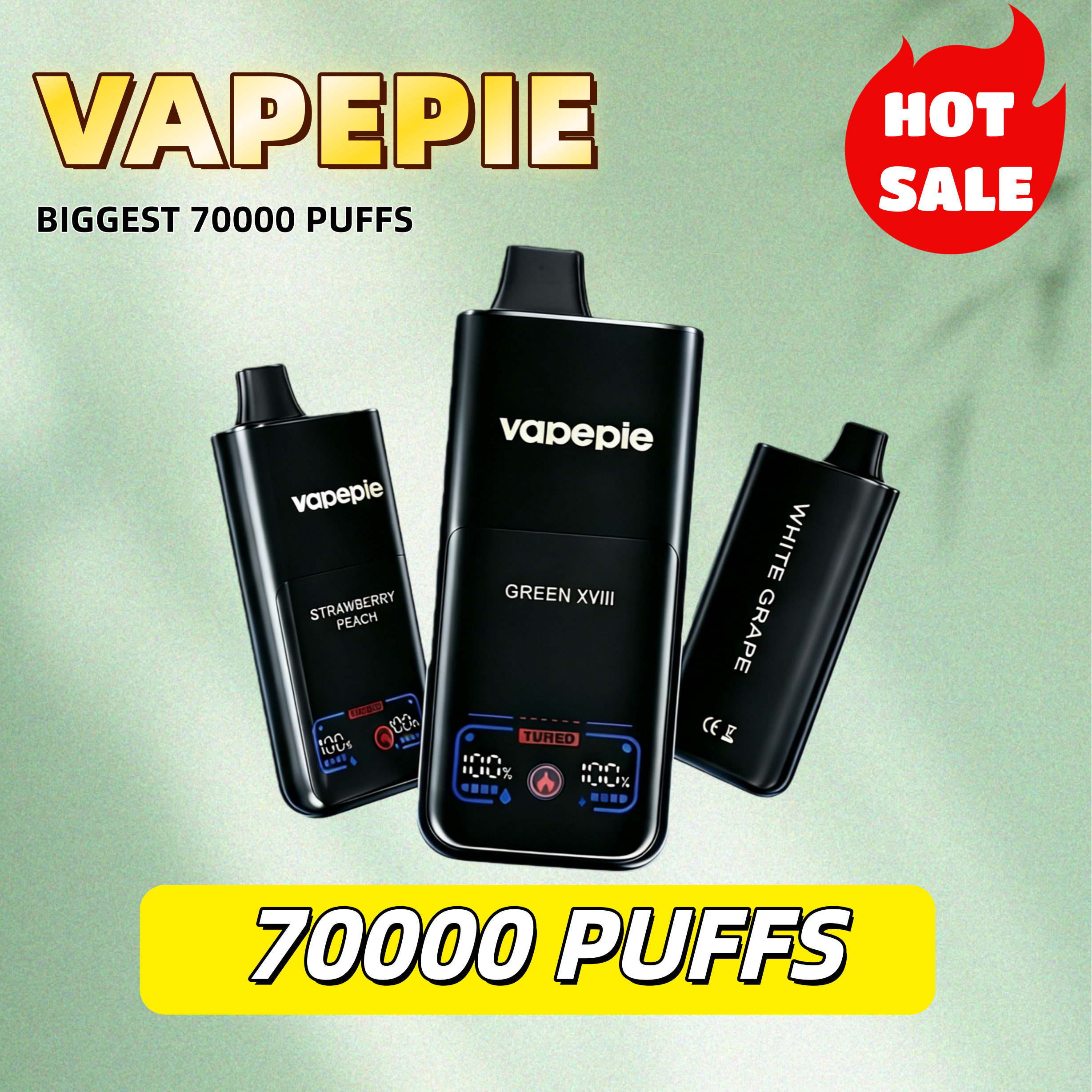 VAPEPIE 70 000 ťahov Max Cloud Max Run Jednorázová e-cigareta