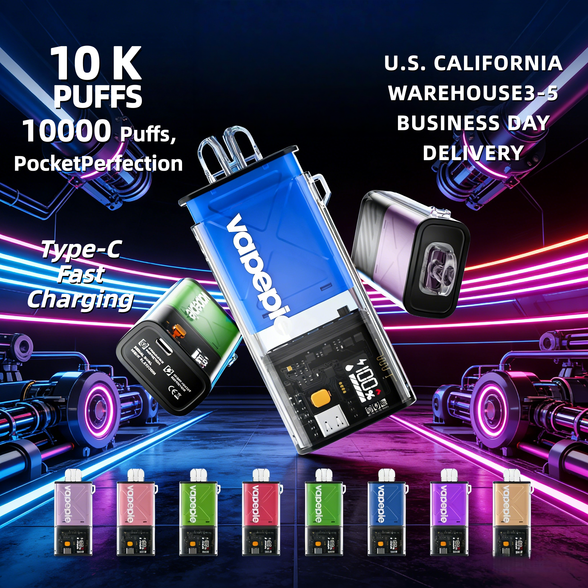 【USA】Vapepie FlexSwitch 10000 Puff Vape | U.S. Warehouse Fast Delivery