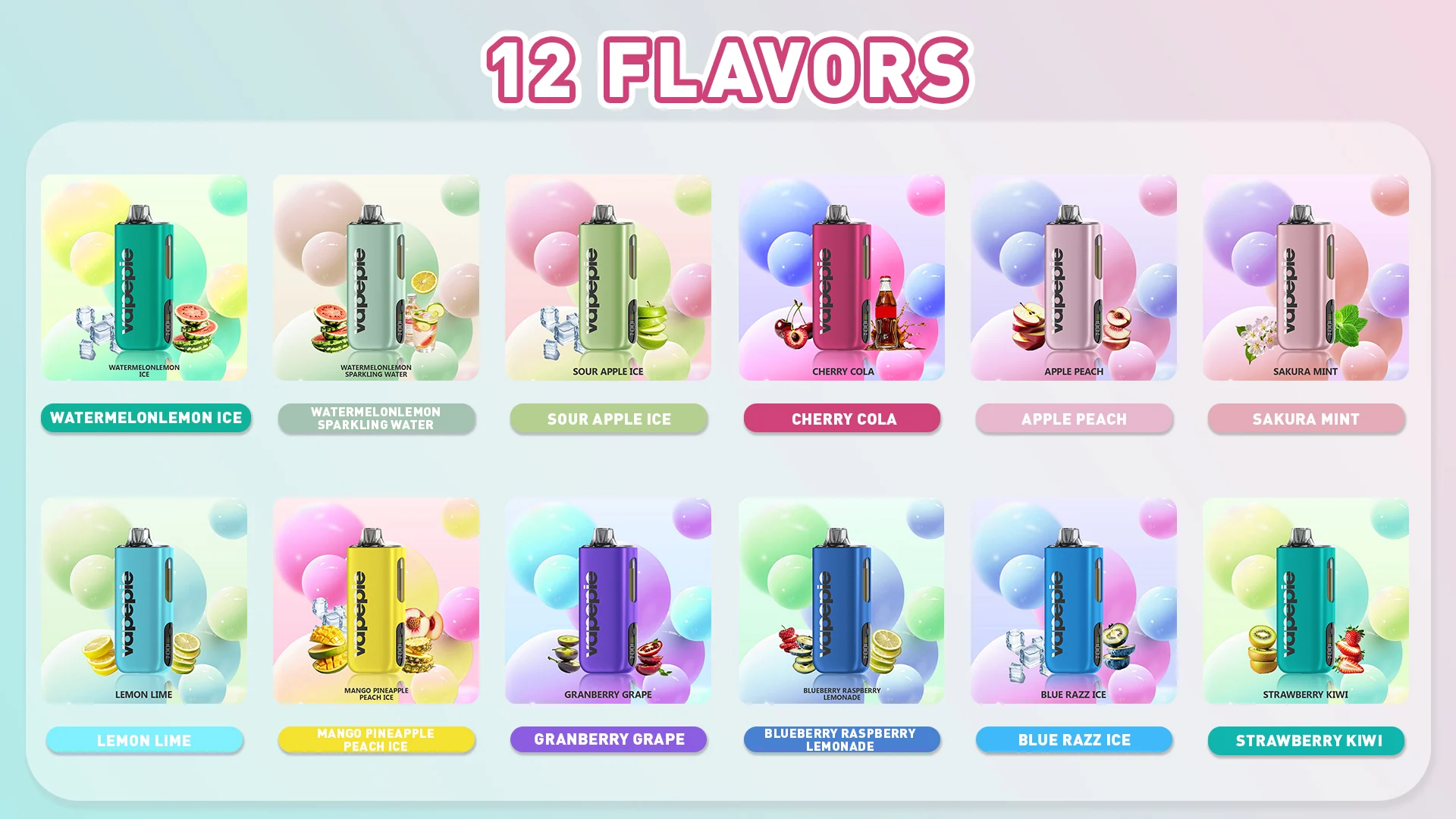 VAPEPIE Max 40000 PUFFS High-Capacity Vape 15 Awesome Flavors