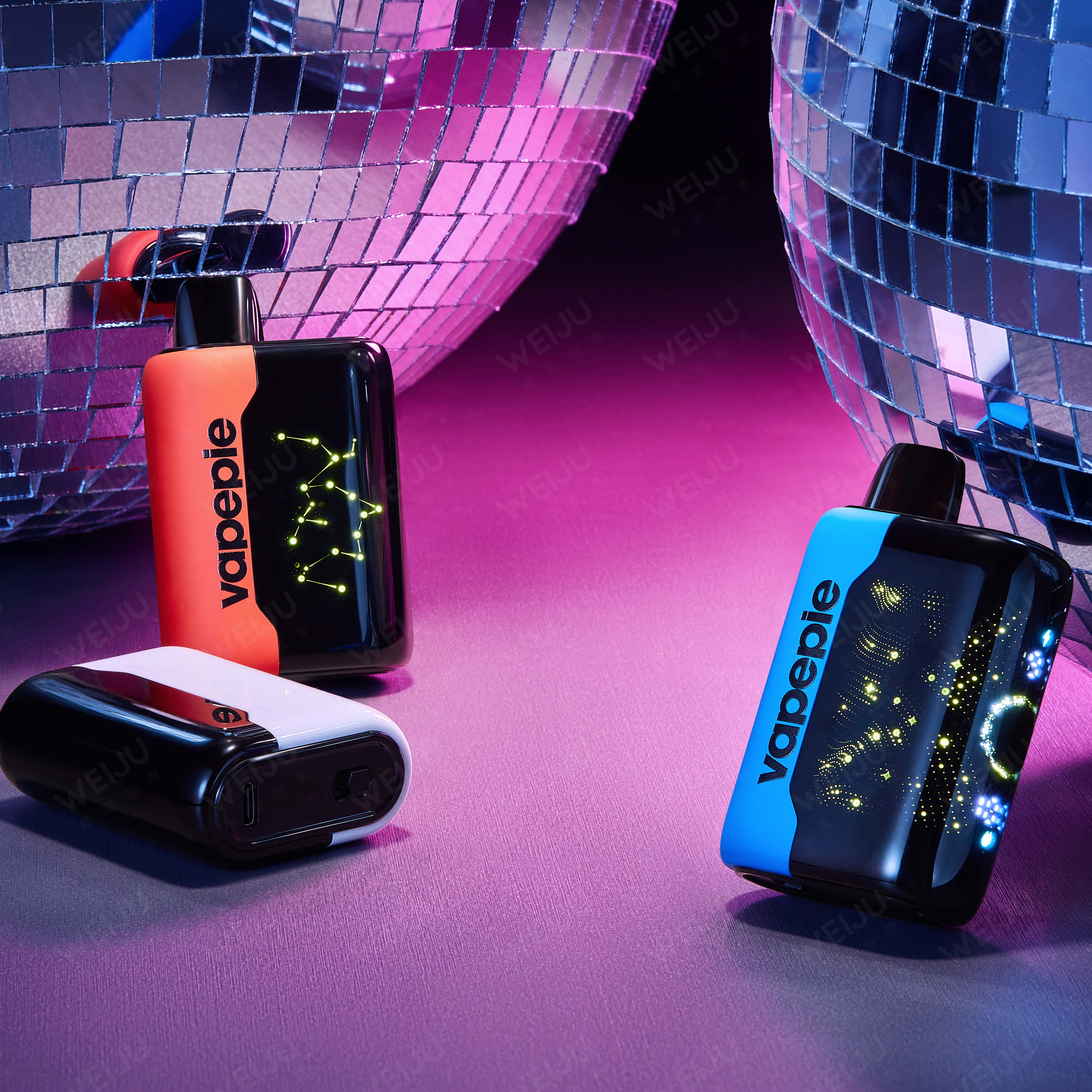 💥Akcia 1+1 ZADARMO!🔥Malina, Broskve A Limetka & VAPEPIE 25000 PUFFS - Star Sky Curved Screen