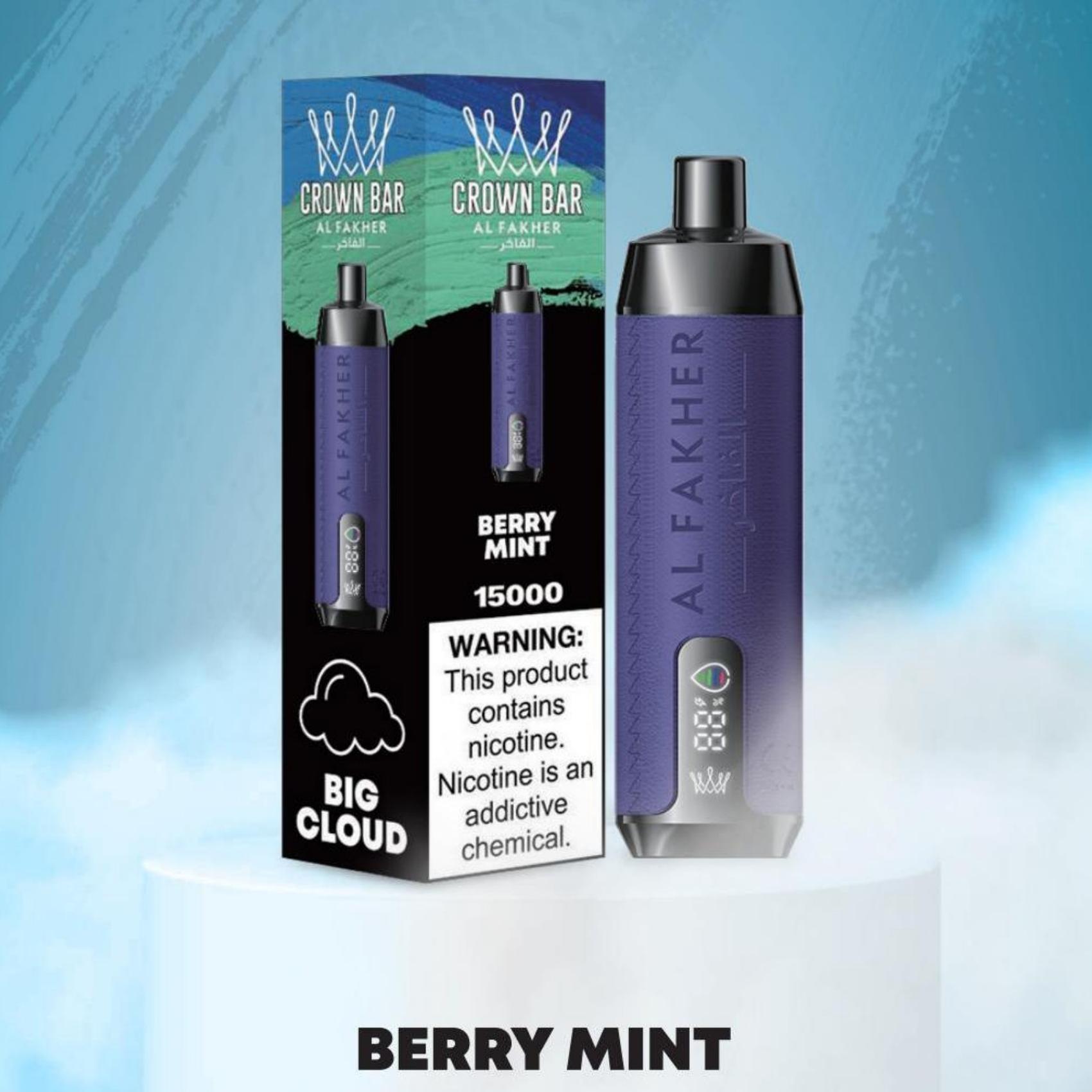 BERRY MINT🔥 AL FAKHER 15000 Puff – S integrovanými efektmi hookah! Zažite skutočný zážitok ako z tradičnej hookah!