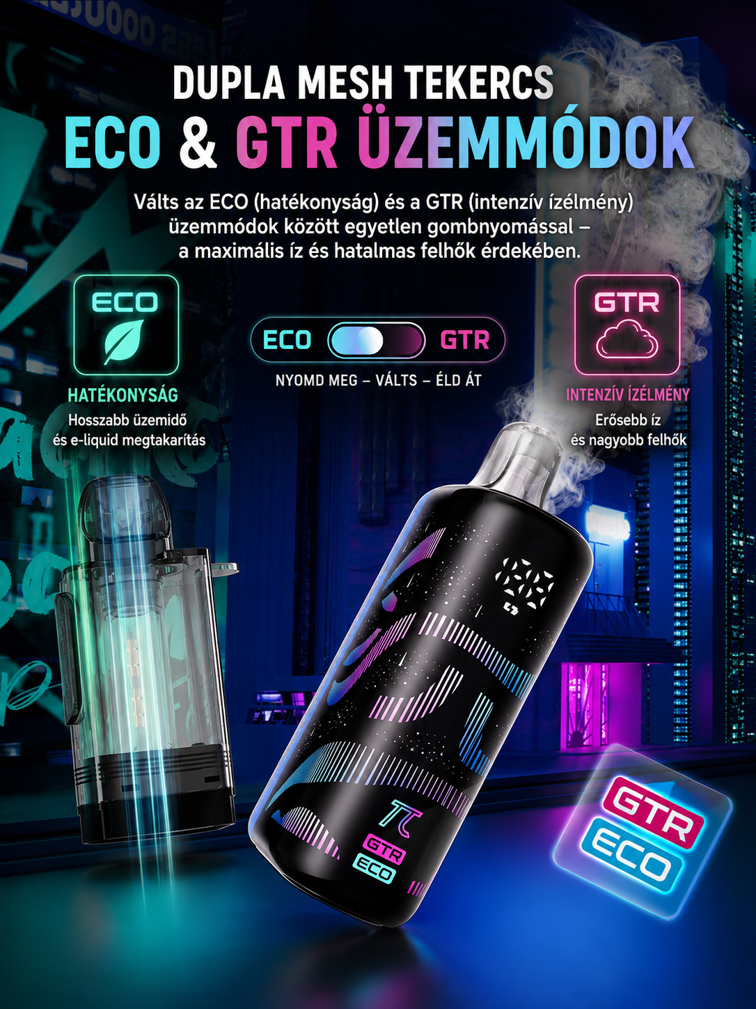 VAPEPIE 3D &iacute;velt LED kijelző