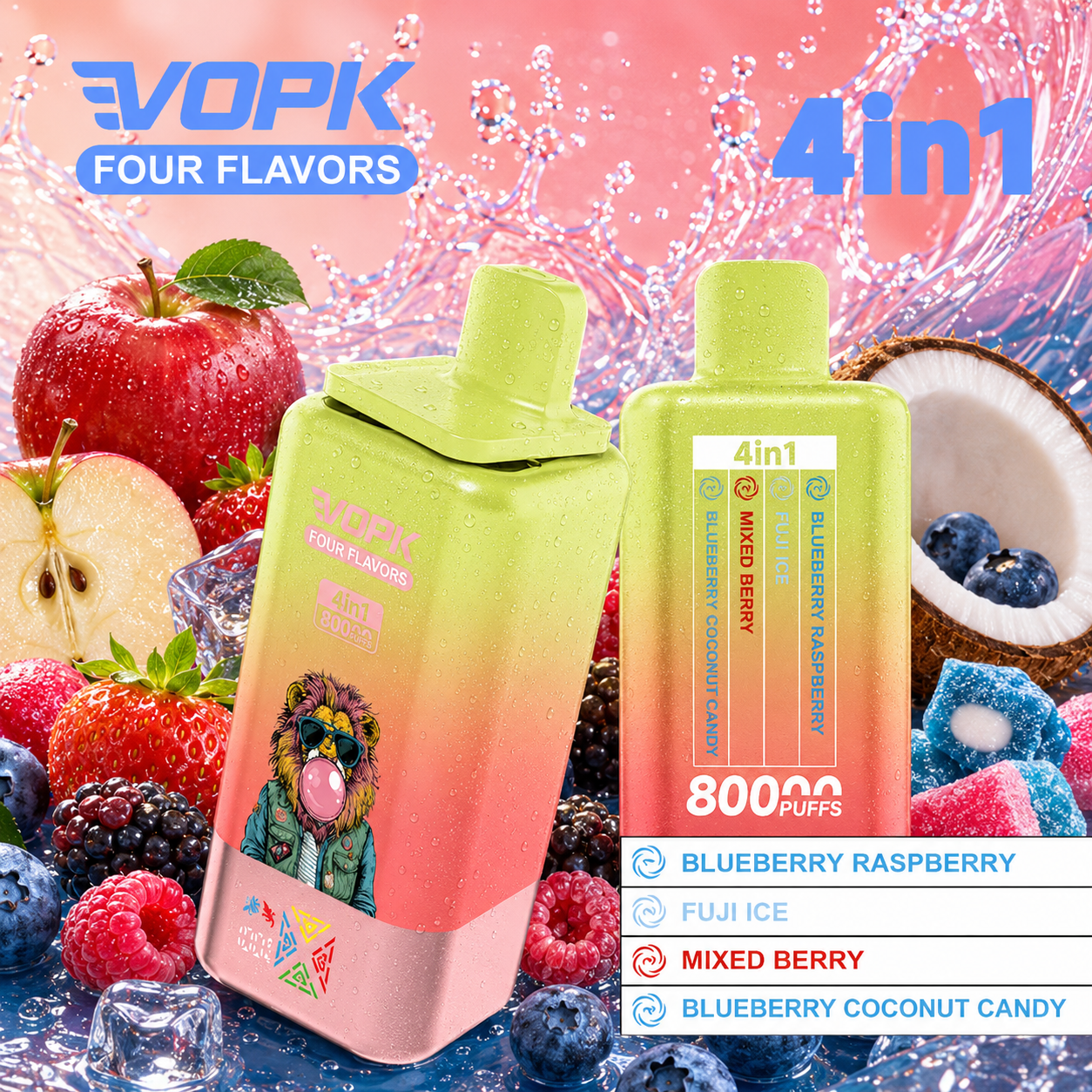 🔥🔥Nejsilnější upgrade! VOPK 80 000 potahů – 4 příchutě v jednom zařízení | Nejlepší poměr cena/výkon