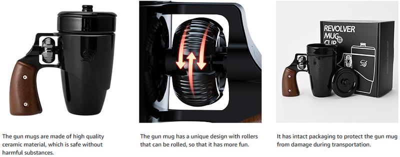 🔥LAST DAY 49% OFF - Gun Handle Coffee Mug with Rotatable Wooden Handle Gift Boxes